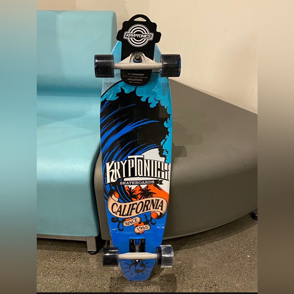 Kryptonics 36" Longboard Big Wave‎ - Blue NEW